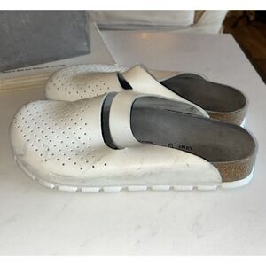 Birkenstock ALPRO White Leather Clogs Sling Closed Toe Sandals L9 M7